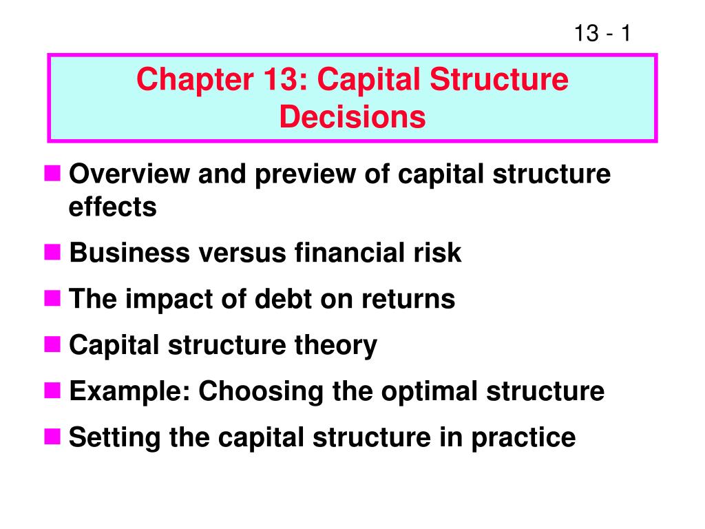 Ppt Chapter Capital Structure Decisions Powerpoint Presentation