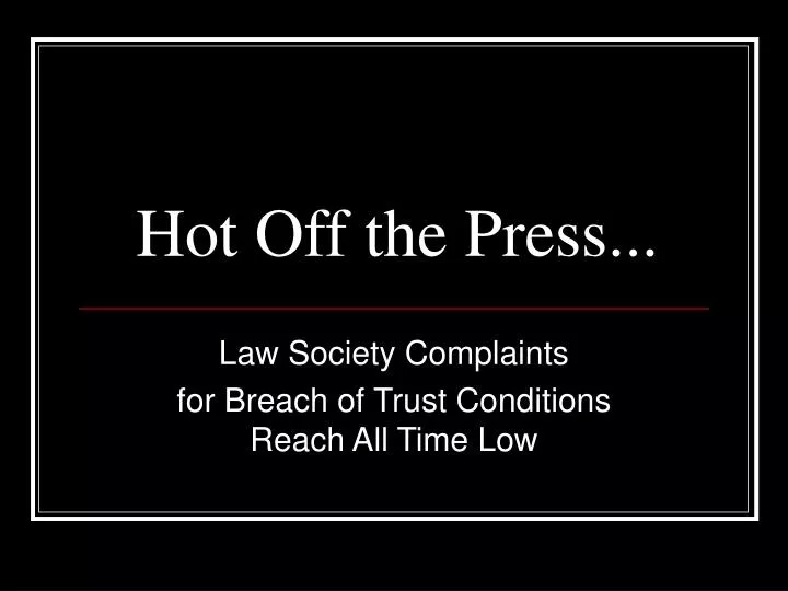 PPT Hot Off the Press... PowerPoint Presentation, free download ID