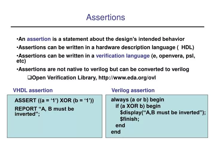 PPT Assertions PowerPoint Presentation, free download ID3013508