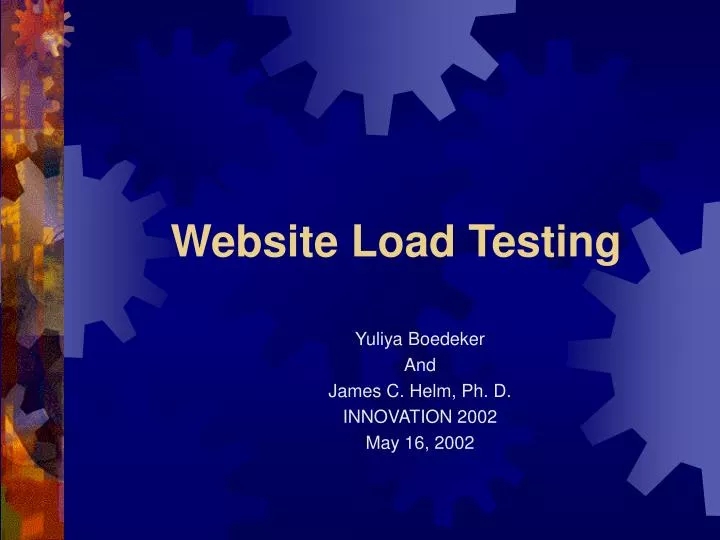 PPT site Load Testing PowerPoint Presentation, free download ID