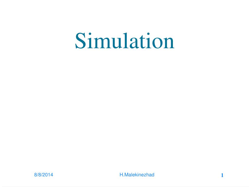 PowerPoint Presentation - Simulacra and Simulations