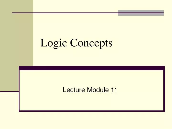 PPT Logic Concepts PowerPoint Presentation, free download ID3014244
