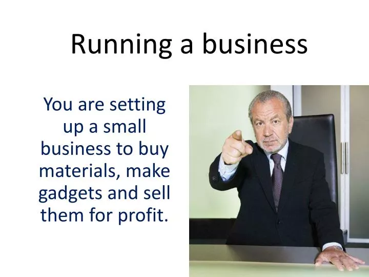 running a business n.