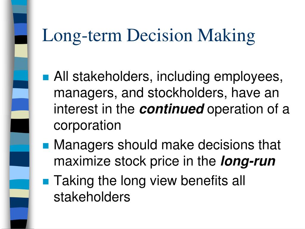 Long-term Decision Making In Business Examples PPT - THE CORPORATION PowerPoint Presentation, free download - ID:3016054