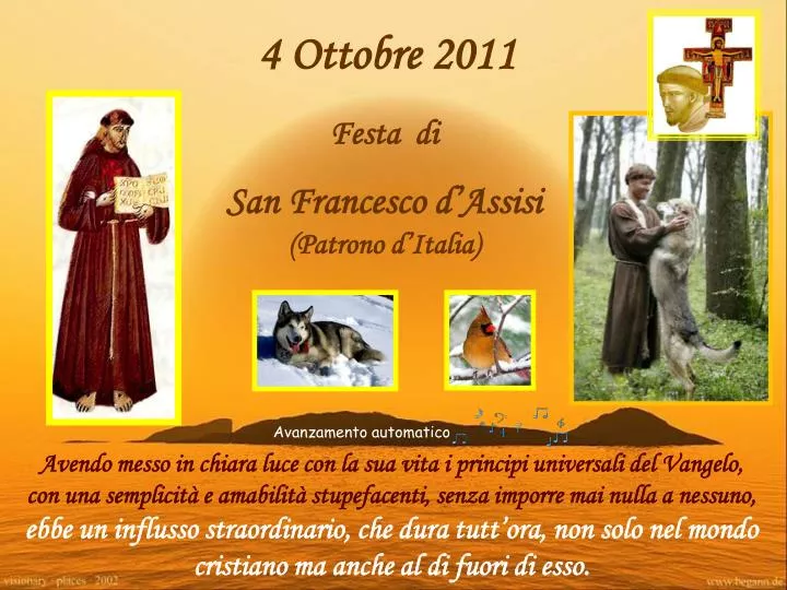 PPT - Festa Di San Francesco D’Assisi (Patrono D’Italia) PowerPoint ...