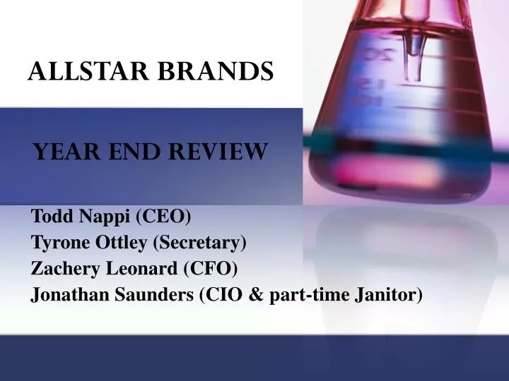 PPT ALLSTAR BRANDS PowerPoint Presentation, free download ID3016447