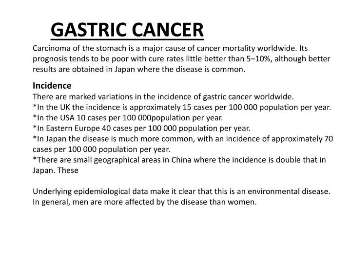 gastric cancer ppt 2021)
