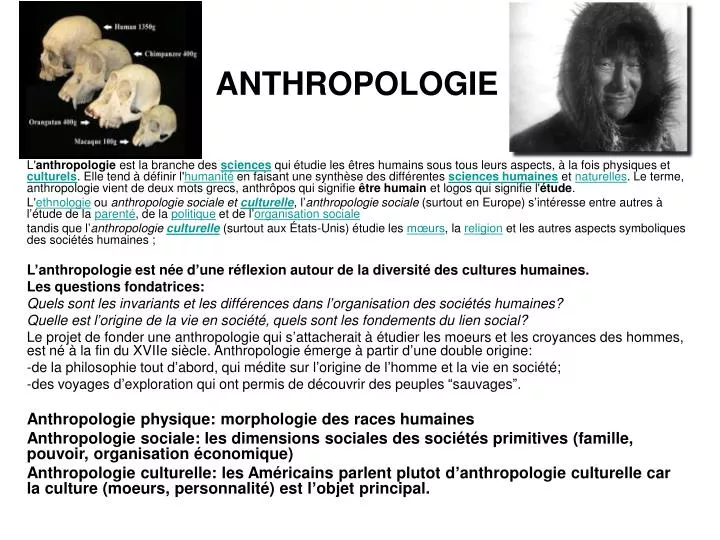 Was Ist Eine Anthropologie PPT - ANTHROPOLOGIE PowerPoint Presentation, free download - ID:3016809