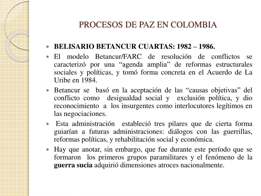 PPT - FASES DEL CONFLICTO ARMADO Y PROCESOS DE PAZ PowerPoint ...