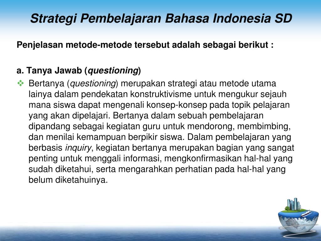 PPT - Pembelajaran Bahasa dan Sastra Indonesia SD PowerPoint