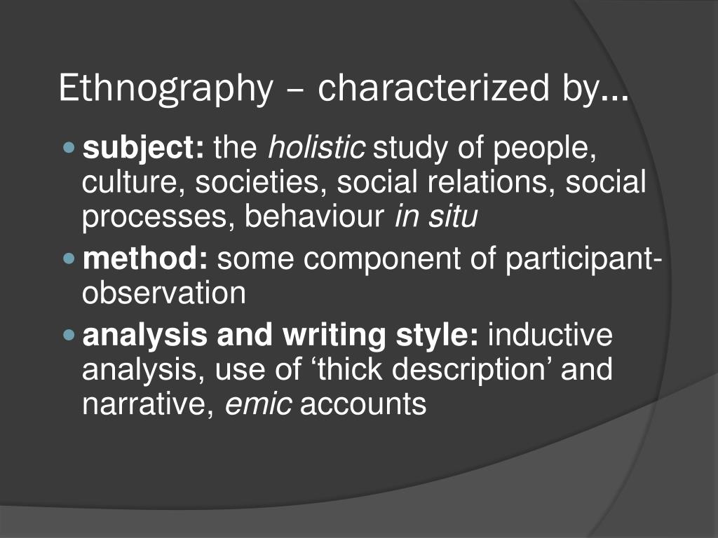 ethnography research problem example