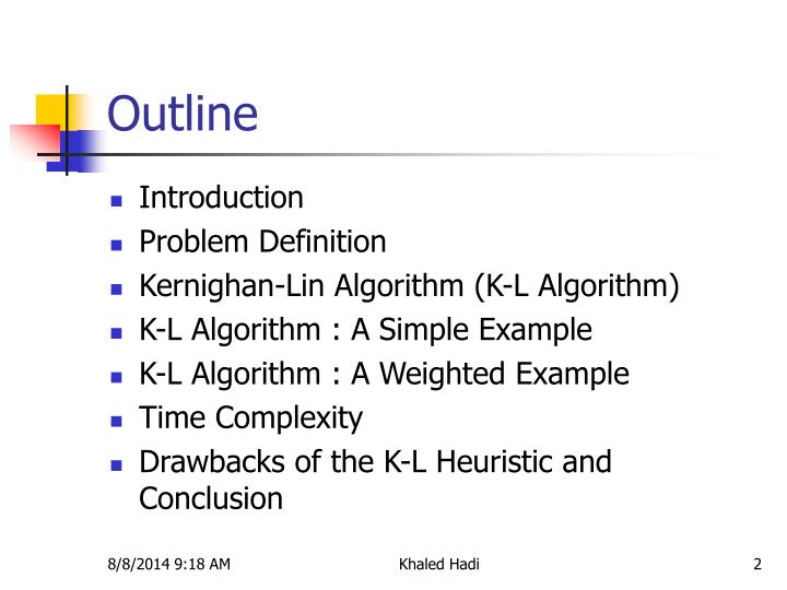kl algorithm ppt Kernighan-lin(kl) algorithm for partitioning youtube.