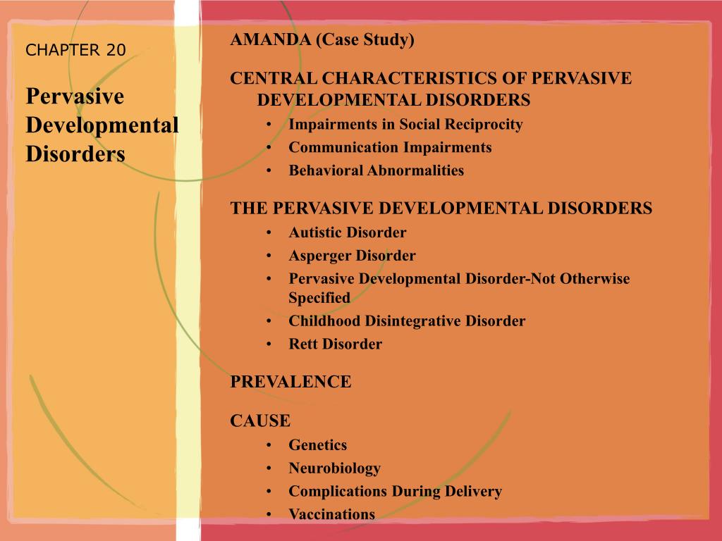 Ppt Chapter 20 Pervasive Developmental Disorders Powerpoint 