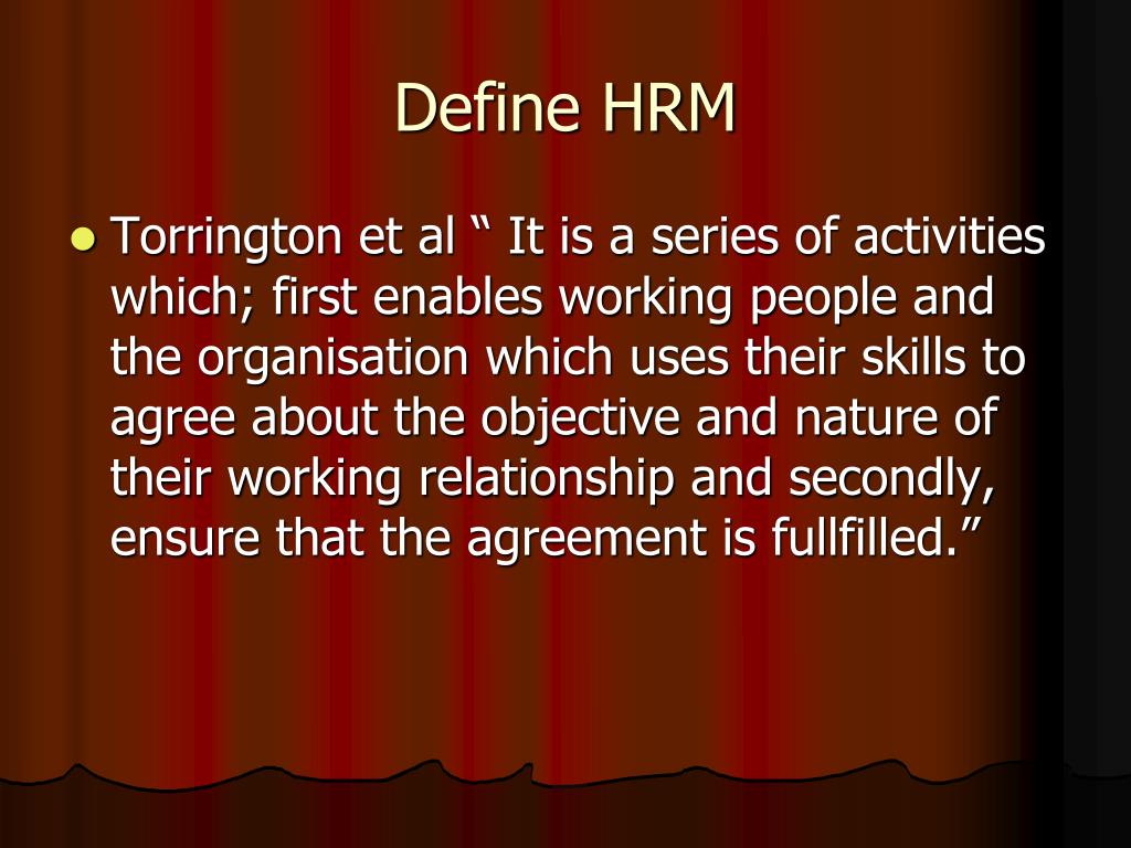 presentation definition in hrm