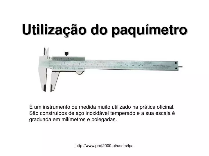 PPT Utiliza o Do Paqu metro PowerPoint Presentation Free Download