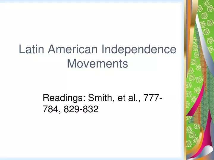 latin american independence movements n.
