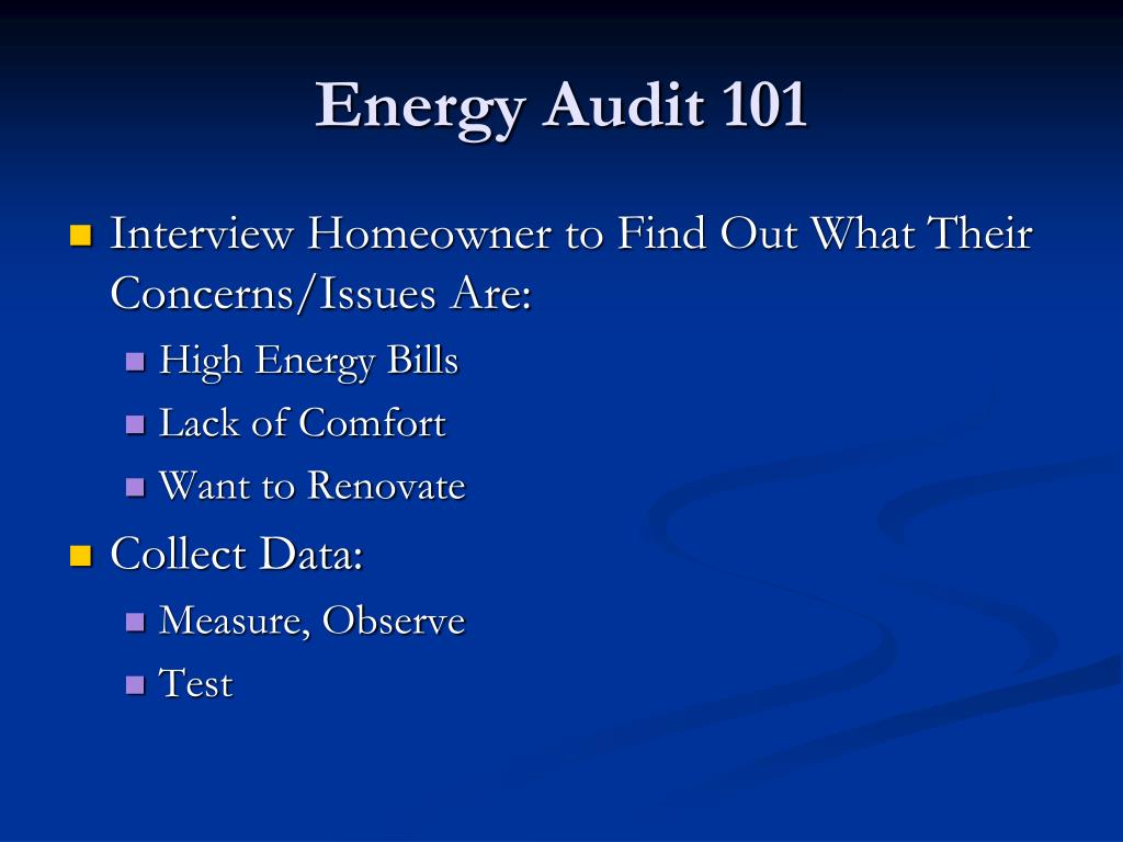 PPT - Home Energy Audits and Deep Energy Retrofits PowerPoint ...