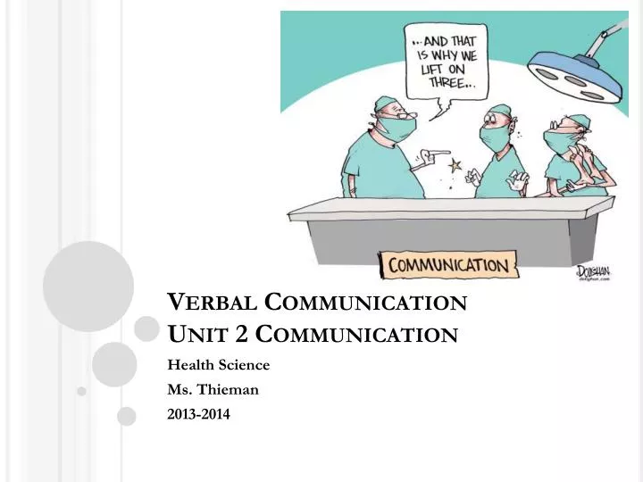 verbal communication unit 2 communication n.