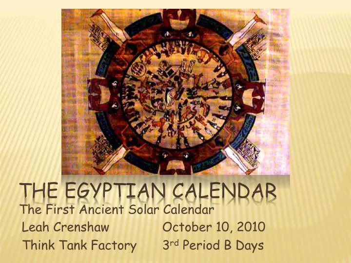 PPT The Egyptian CAlendar PowerPoint Presentation, free download ID