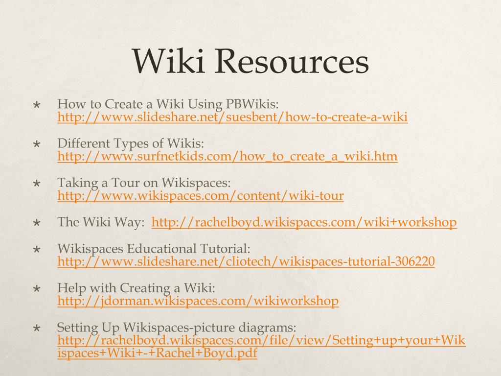 Wiki contents