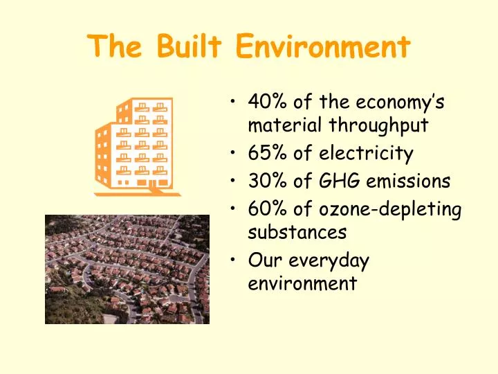 the built environment n.