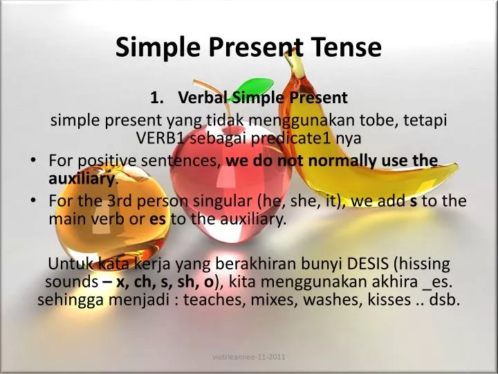 presentation present tense