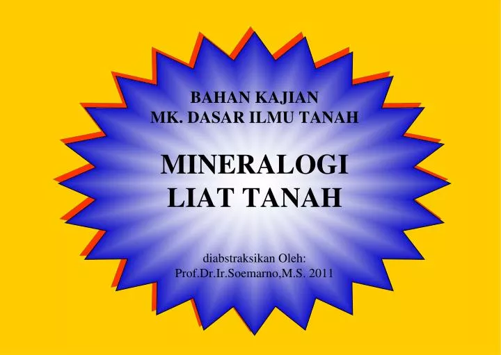 PPT Penyusun Tanah  Mineral PowerPoint Presentation ID 