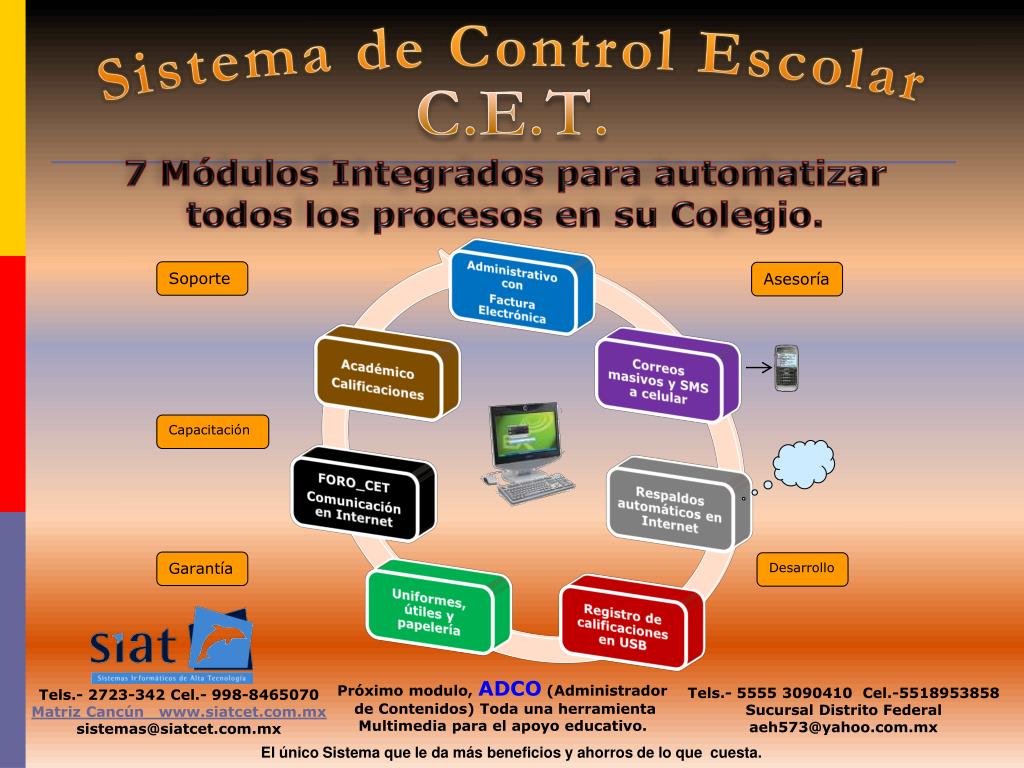 PPT - Sistema de Control Escolar C.E.T. PowerPoint Presentation, free ...