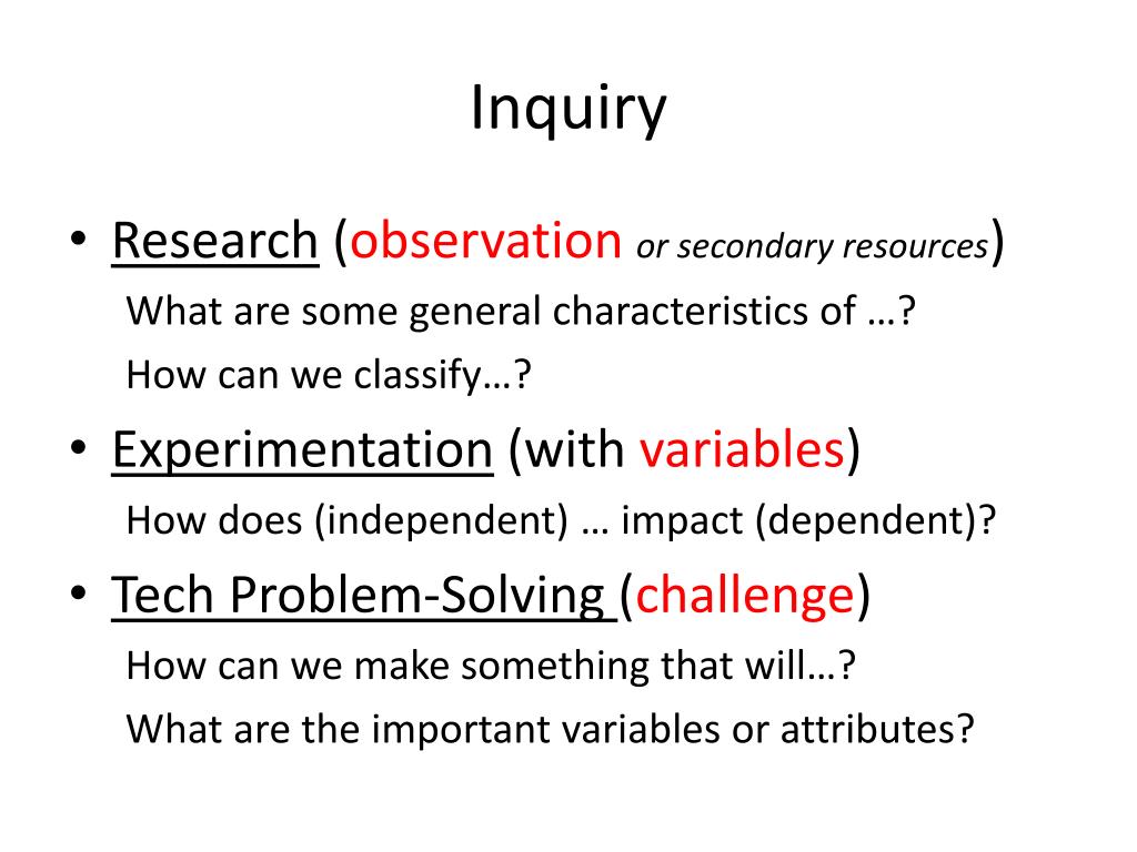 research based inquiry essay examples