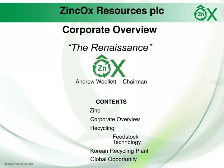Ppt Zincox Resources Plc Powerpoint Presentation Id 3022875