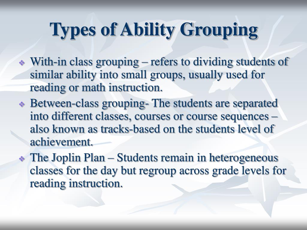 PPT Ability Grouping PowerPoint Presentation Free Download ID 3024355