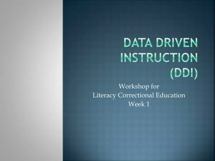 PPT Data Driven Instruction (DDI) PowerPoint Presentation, free