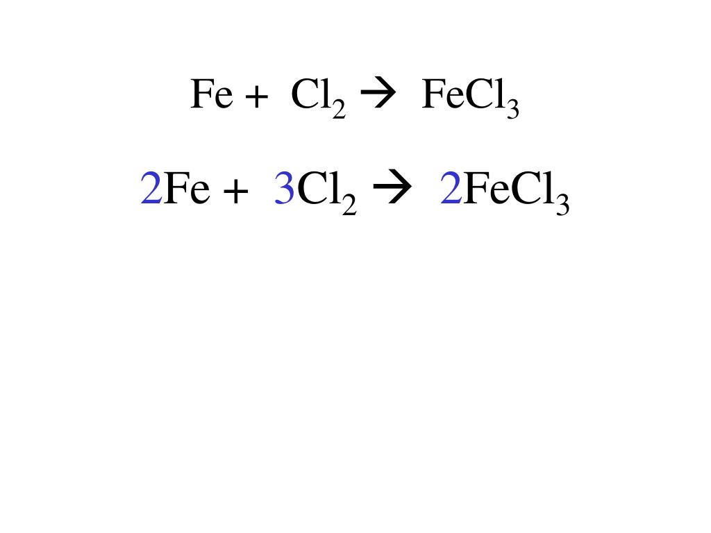 Fe cl2 окислительно восстановительная реакция