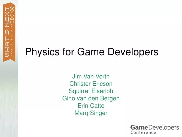 PPT - Physics for Game Developers PowerPoint Presentation, free ...