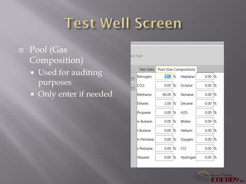 PPT - Southern Plains Energy Well Testing Software Overview and ...