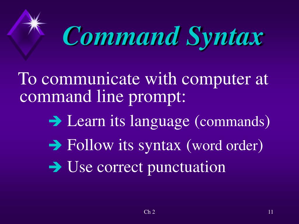 Command syntax