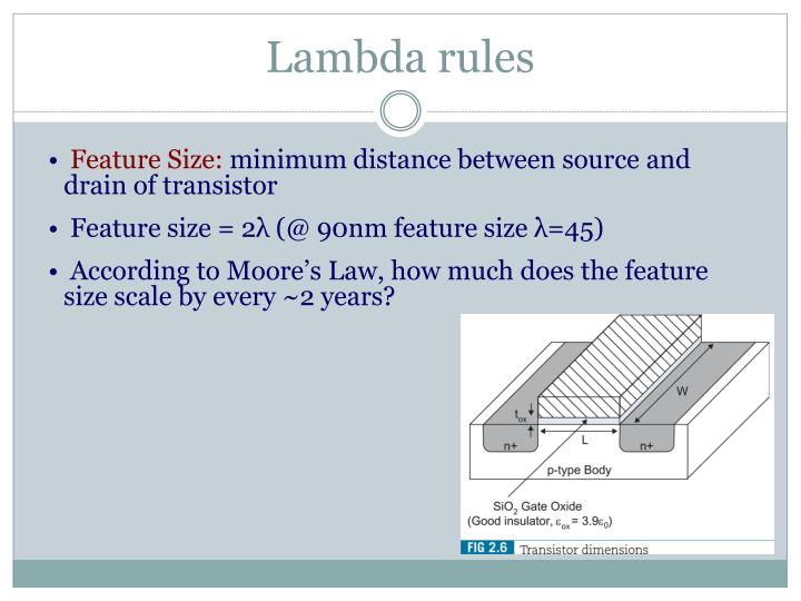 PPT LEC 3.2 LAYOUT D E S I G N R U L E S & DESIGN RULE CHECKER (DRC
