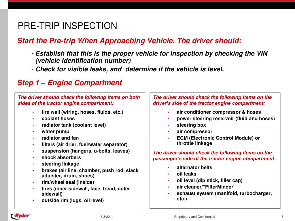 PPT - Pre/ Post Trip Inspections PowerPoint Presentation, free download ...