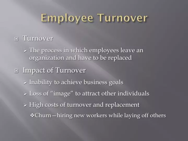 research proposal on employee turnover ppt