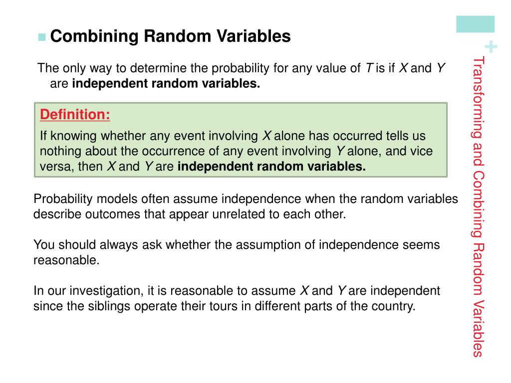Ppt transforming and combining random variables powerpoint