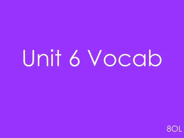 unit 6 vocab n.