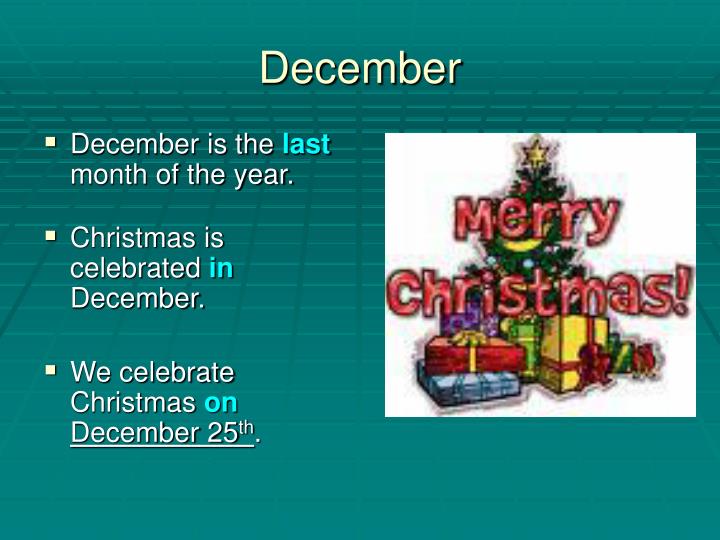 months of the year ppt