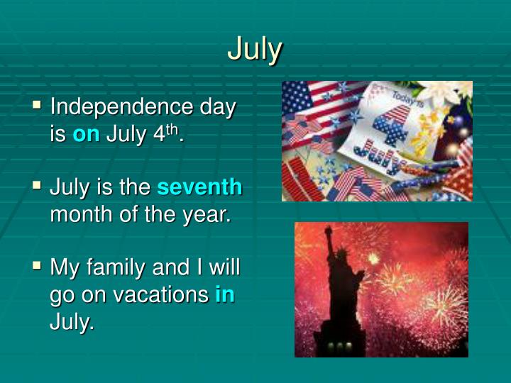 months of the year ppt
