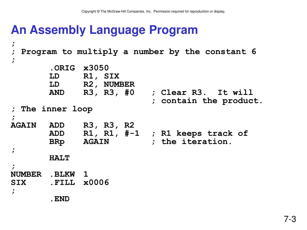 write program in assembly language