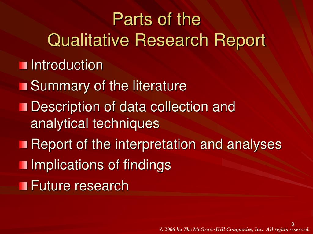 parts of a qualitative research paper