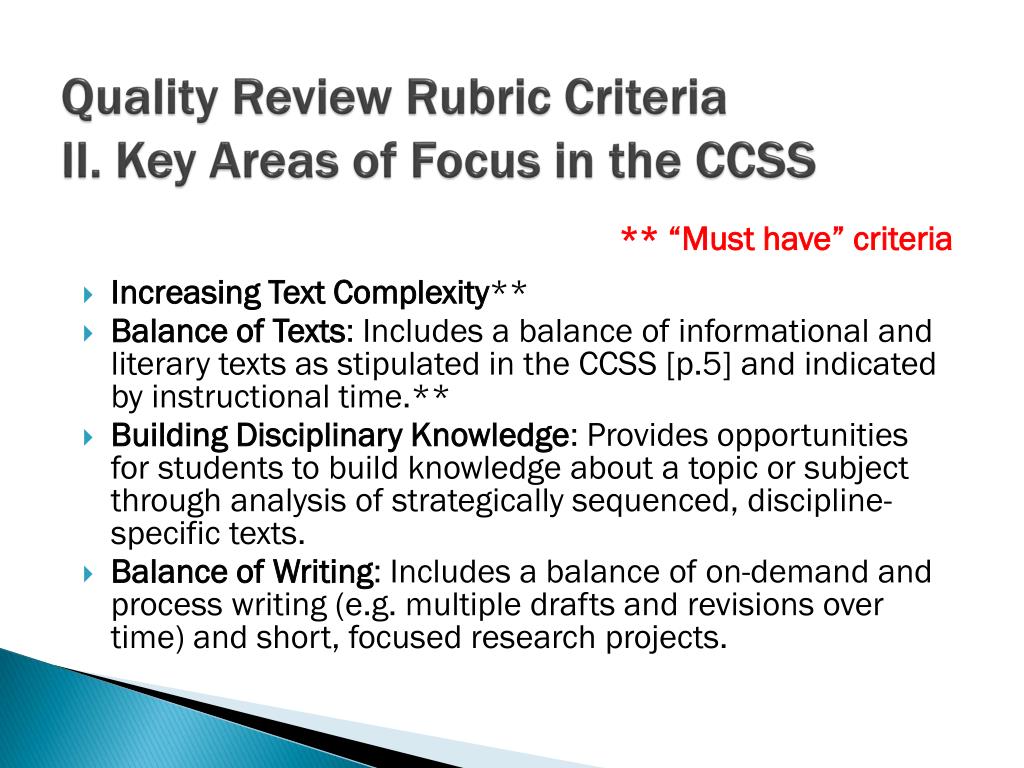PPT TriState Quality Review Rubric & Rating Process ELA/Literacy