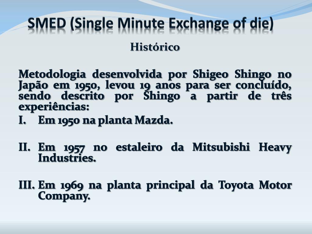 PPT - SMED (Single Minute Exchange of die) PowerPoint Presentation