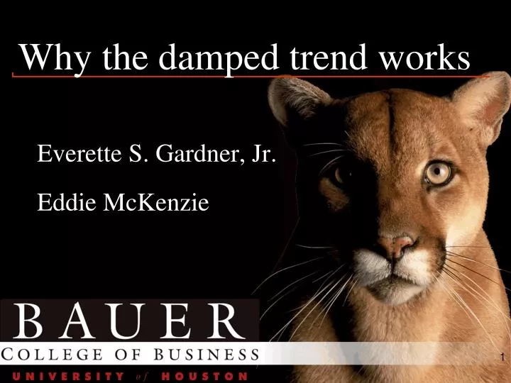 PPT Why the damped trend works PowerPoint Presentation, free download