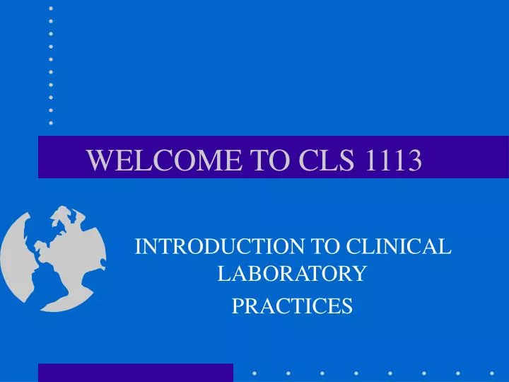welcome to cls 1113 n.