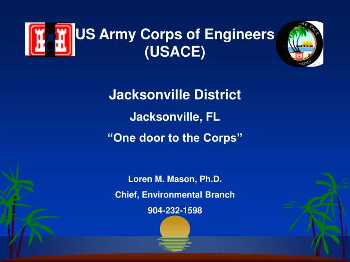 Ppt Jacksonville District Jacksonville Fl “one Door To The Corps